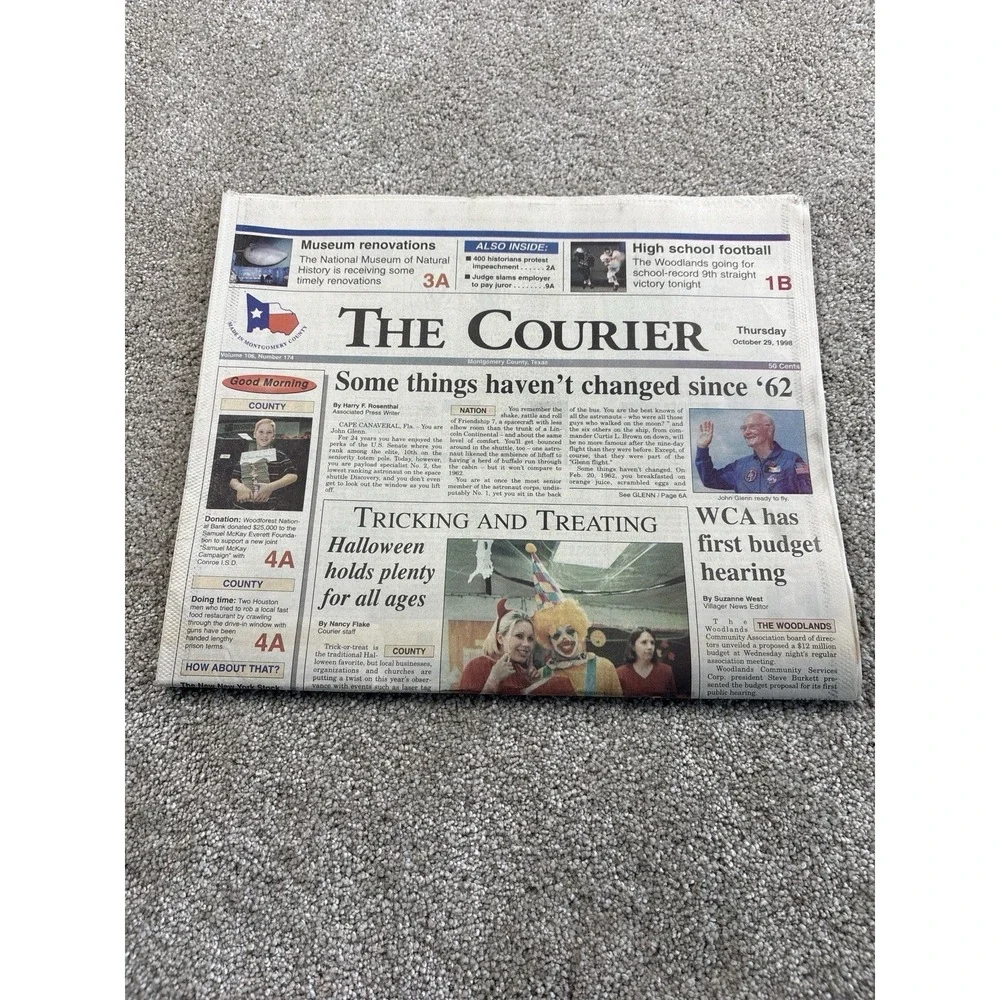 Vintage The Courier 1998 Newspapers Lot Texas Local News Sports